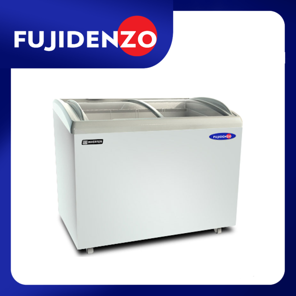 Fujidenzo Top Glass Curved Chiller Freezer 10 Cubic IFSP 10gdf