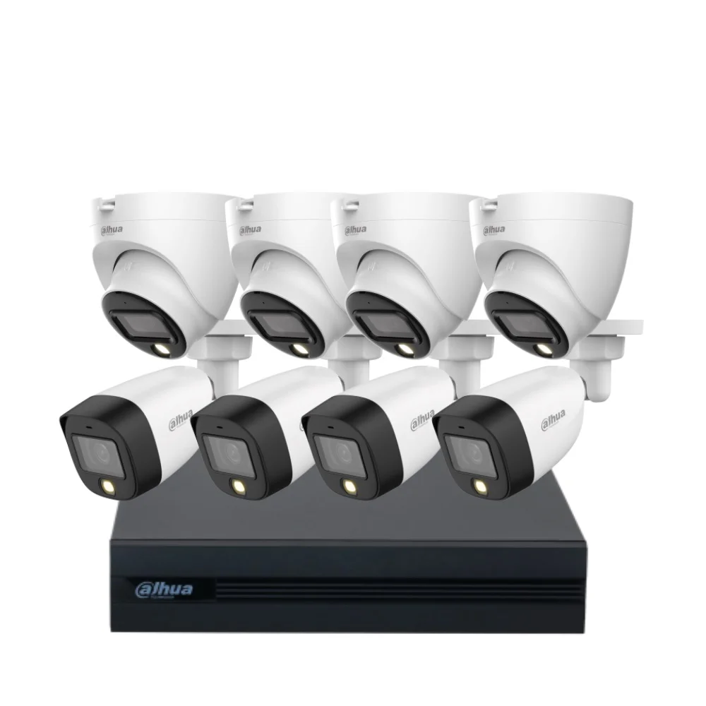 Dahua 8CH Full Color Kit DH-KIT-CVI2MP4B4D-FC