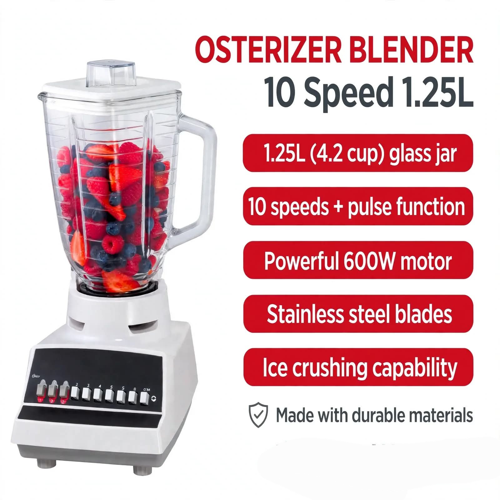 Osterizer Blender 10 speed 1.25L - Image 2